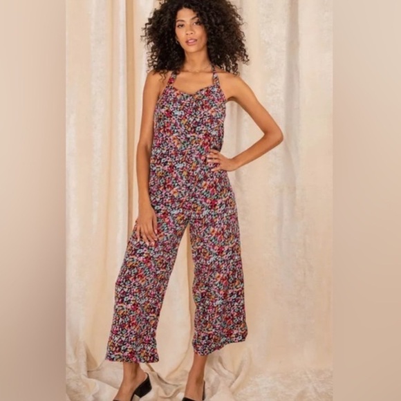 Raga Through the Fields Halter Jumpsuit Colorful Floral Print in Size Large NWT! - Picture 6 of 10
